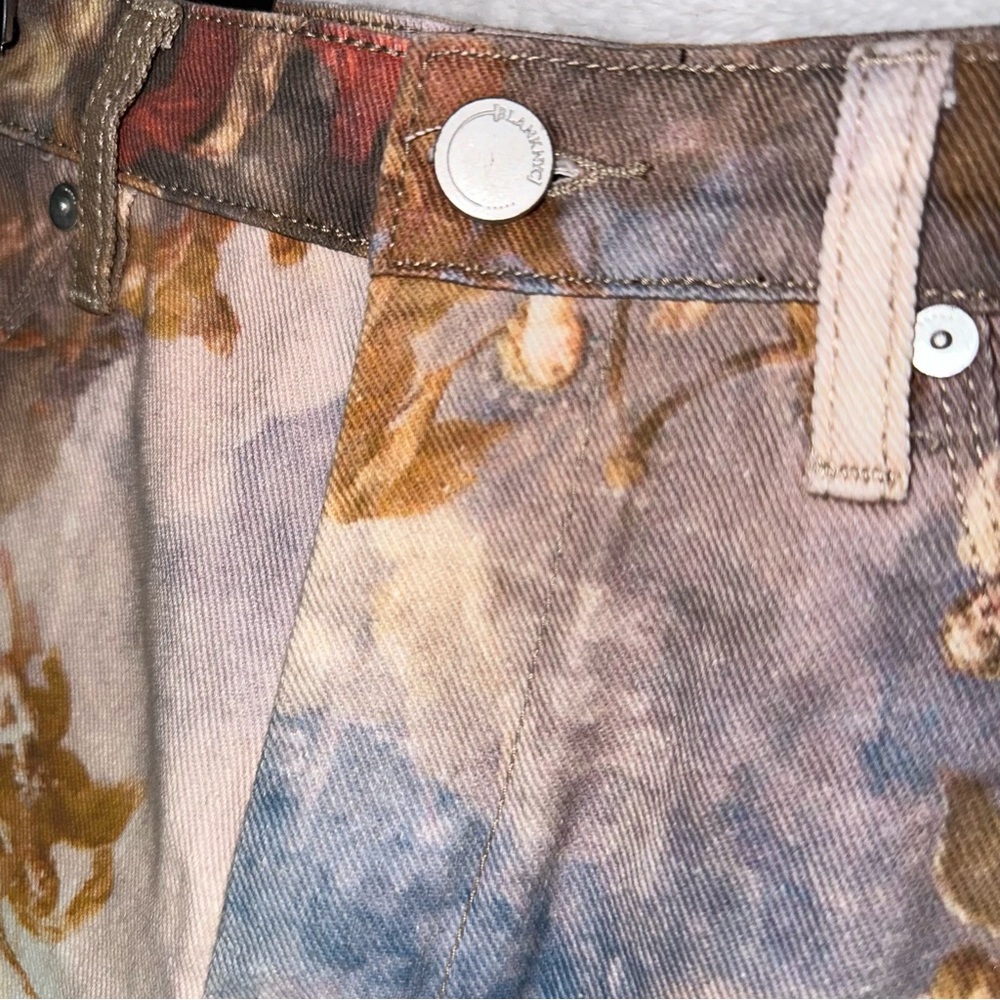 BLANKNYC The Barrow Vatican Vintage High Rise Printed Denim Shorts Angel Cherub - Picture 9 of 15